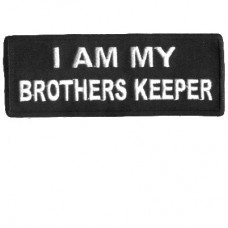 I am my Brother Keepers white on black patch