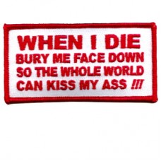 Bury Me Face Down Red Patch