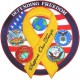 Hero Defending Freedom Support Troops Ribbon Patch-lg