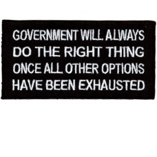 Government Always Does the Right thing patch