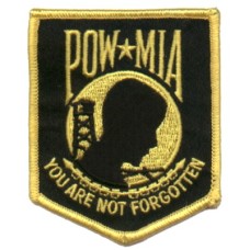 POW MIA You are not Forgotten Sm yellow/gold Patch