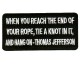 End of your Rope Thomas Jefferson