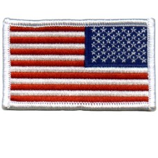 US Flag White Reverse Patch