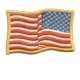 US Flag Gold Waving Reverse Patch