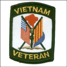 Viet Nam Veteran 2 Flags Patch
