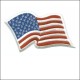 US Flag White Waving Patch