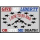 Liberty or Death 4x 6 inch Window Decal