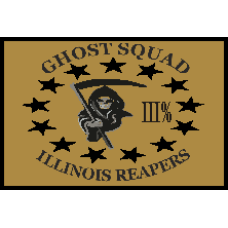 Illinois Ghost Squad Hat Patch 3x2 inch