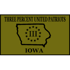 Iowa III% United Patriots Hat Patch 3x2 inch