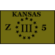 Kansas III% United Patriots Zone Patch 3.25 x 2 inch