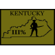III% Kentucky Hat Patch 2x3 inch