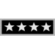 Four Star General Patch 1 by 3 inches