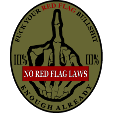Red Flag 6 inch Window Decal